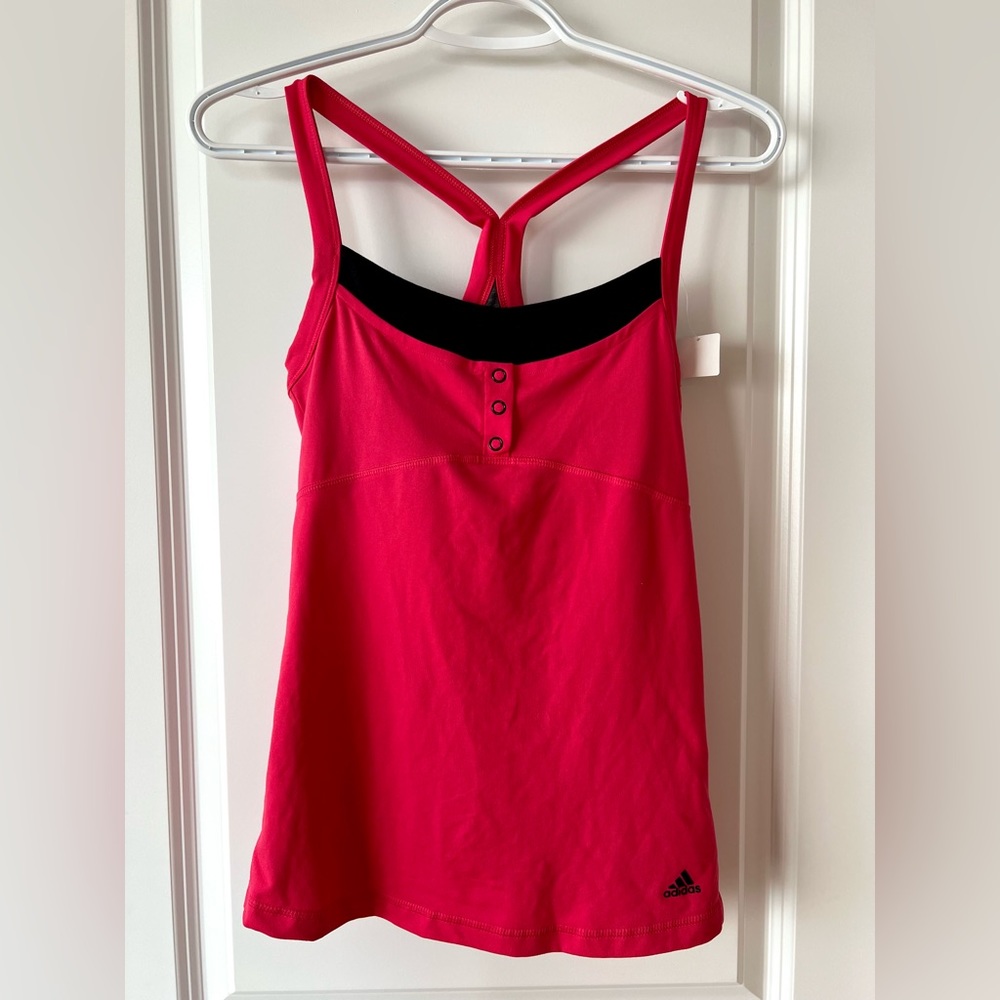 Adidas ClimaLite women’s pink workout tank top outdoor -size s
